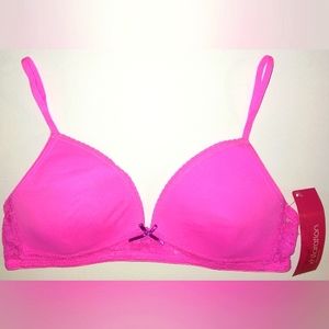 NWT Xhilaration Girls Basics Pink Azalia Teen Molded Bra/Training Bra~Size 34